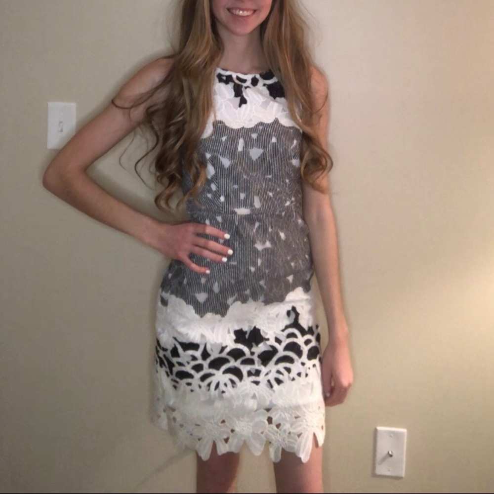 Navy & White Cocktail Dress